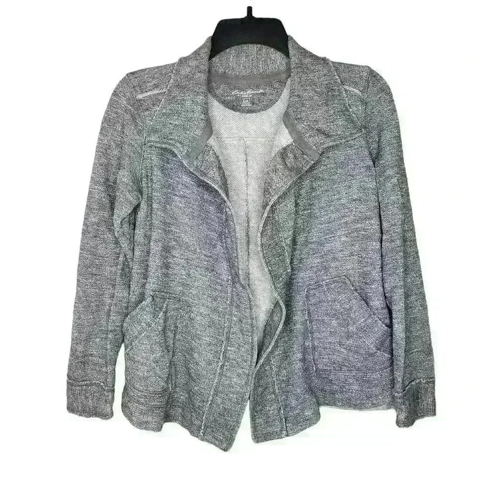 Eddie Bauer women's gray open front cardigan XS